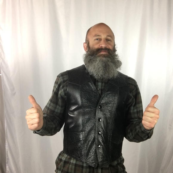 See new listing Vintage Black Leather Vest - Picture 7 of 8